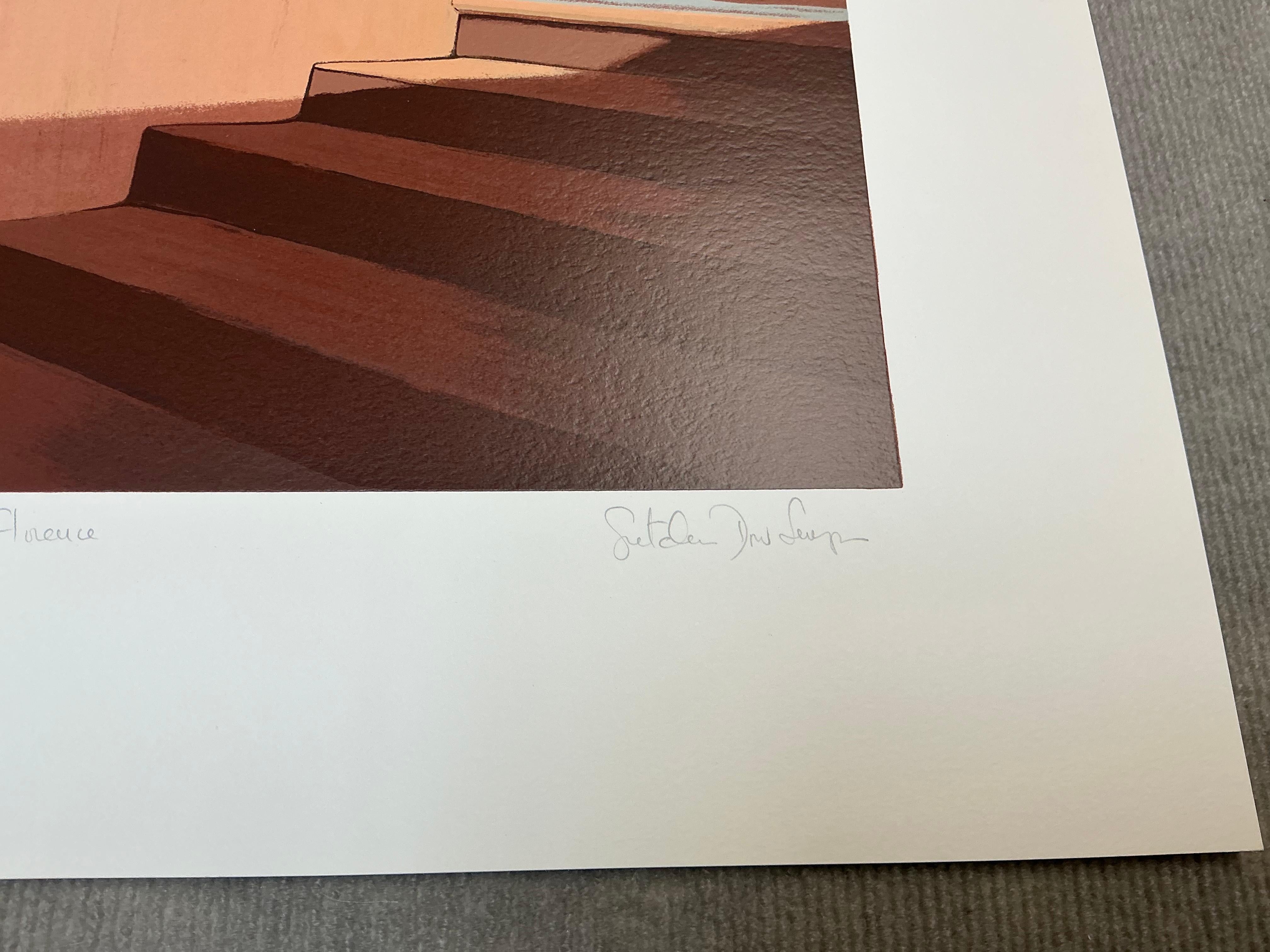 1992 Gretchen Dow Simpson 'Florence, Italy' USA Serigraph For Sale 11