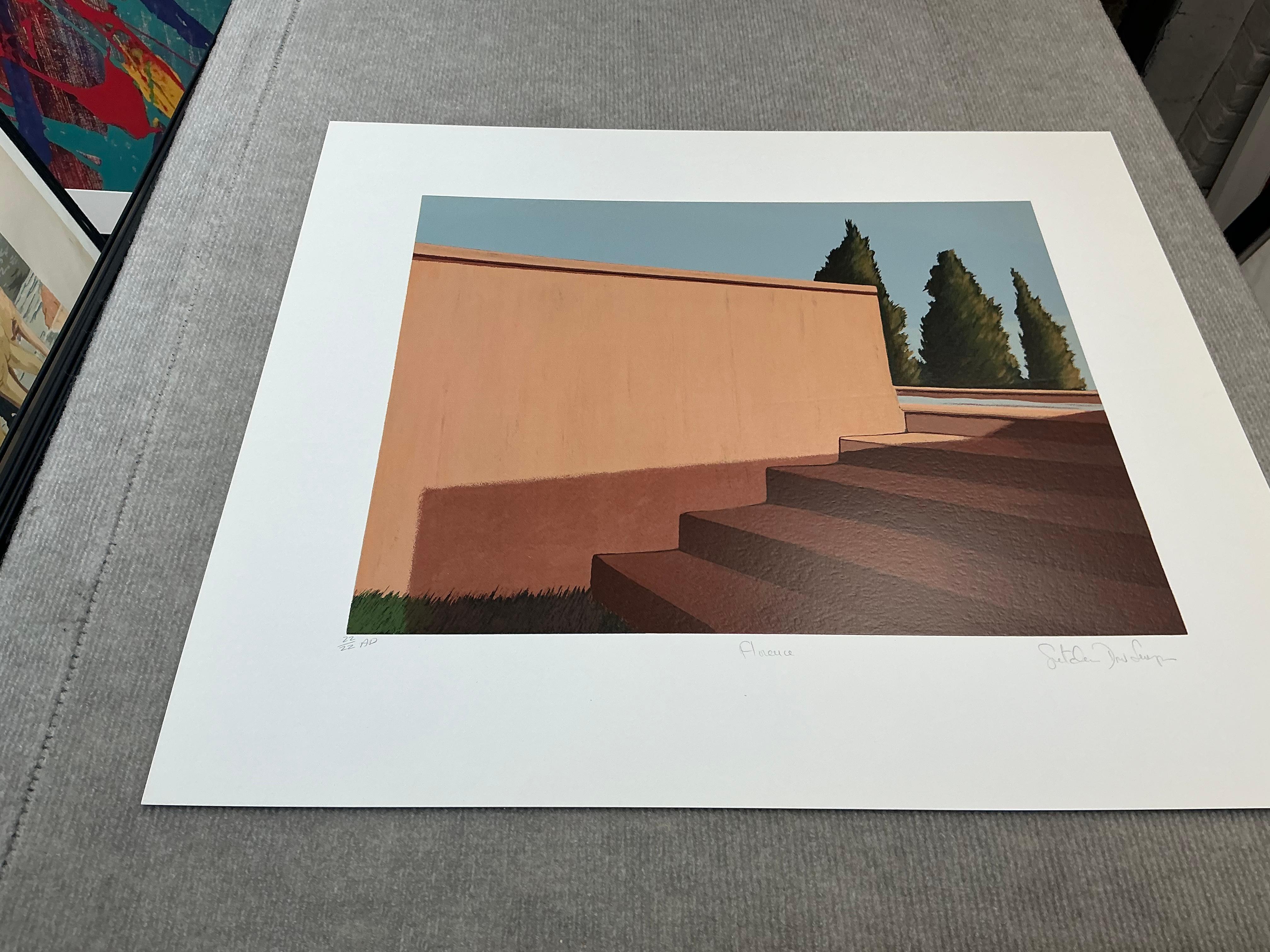 1992 Gretchen Dow Simpson 'Florence, Italy' USA Serigraph For Sale 12