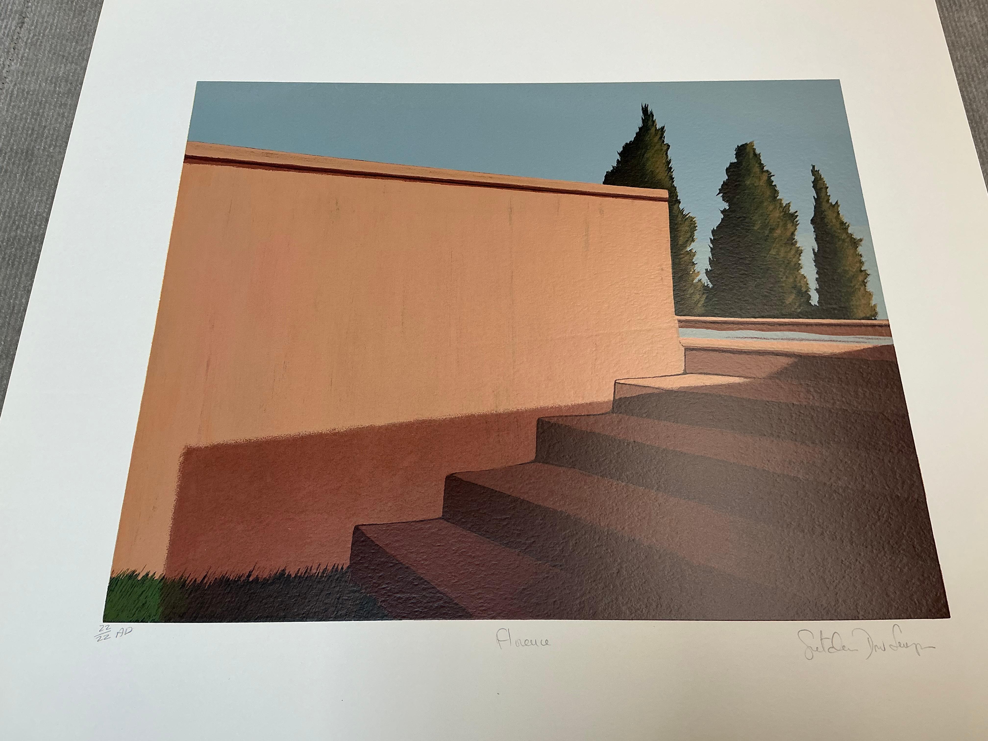 1992 Gretchen Dow Simpson 'Florence, Italy' USA Serigraph For Sale 13