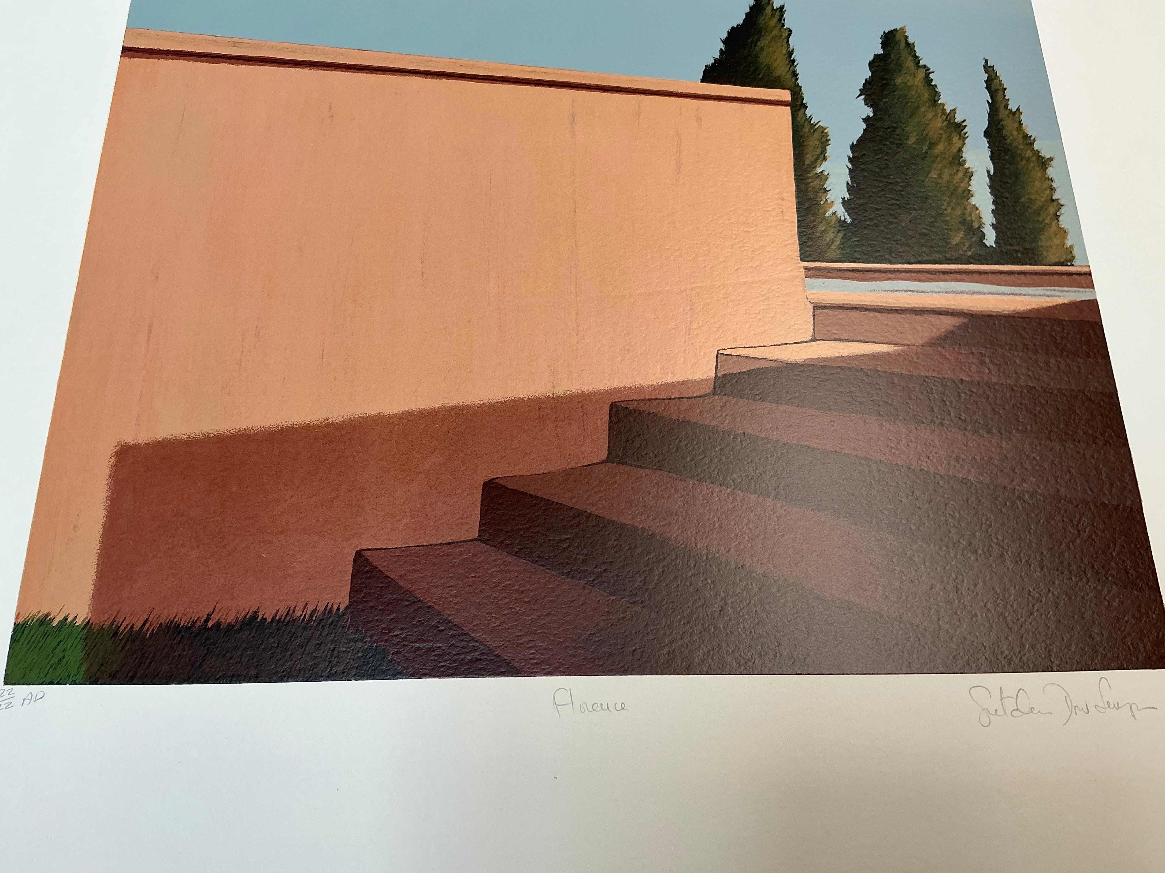 1992 Gretchen Dow Simpson 'Florence, Italy' USA Serigraph For Sale 15