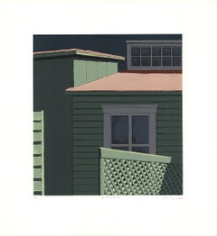 Sérigraphie de Gretchen Dow Simpson « Tête de hibou, Maine », 1992, États-Unis
