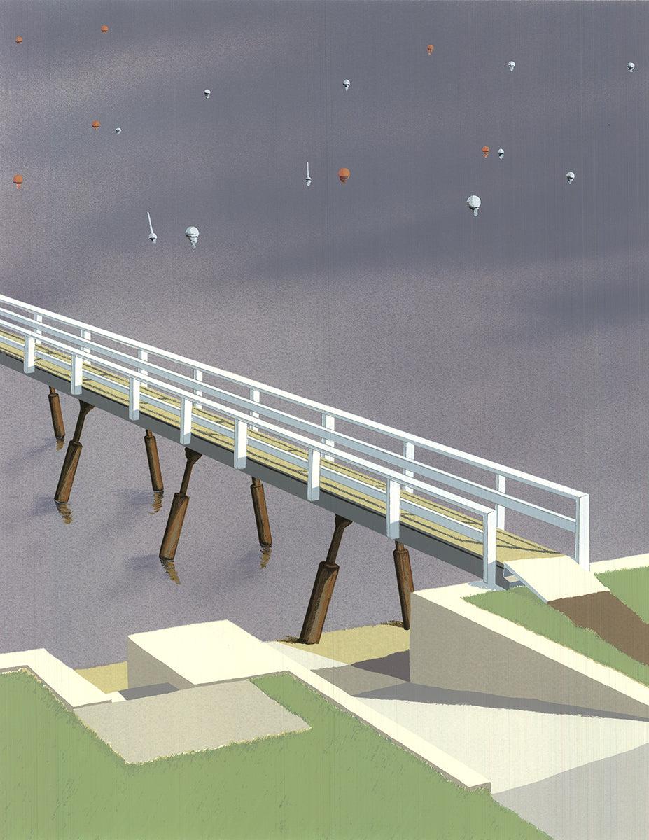 1993 Gretchen Dow Simpson 'Jamestown, Rhode Island' USA Serigraph 2