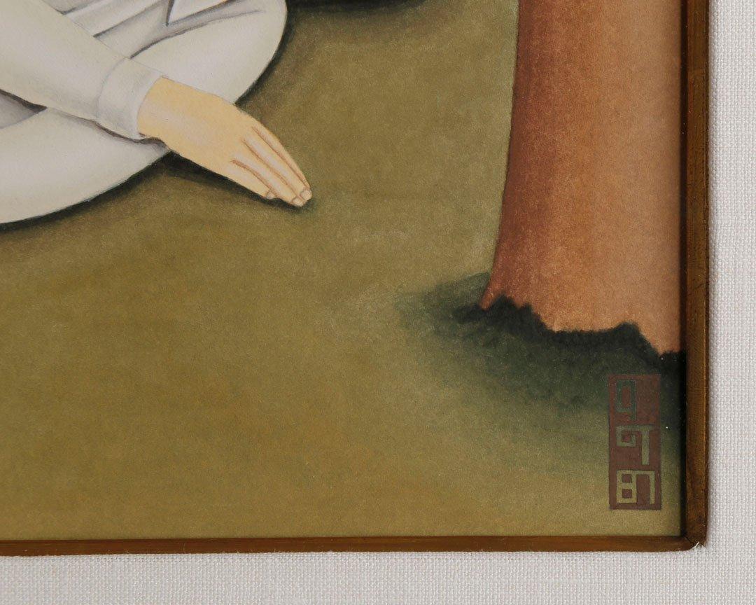 Strange Woods, 20th Century Surrealist Painting by Cleveland Artist For Sale 1