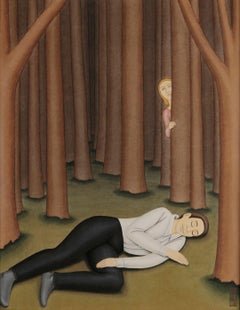 Strange Woods, dipinto surrealista del XX secolo dell'artista di Cleveland