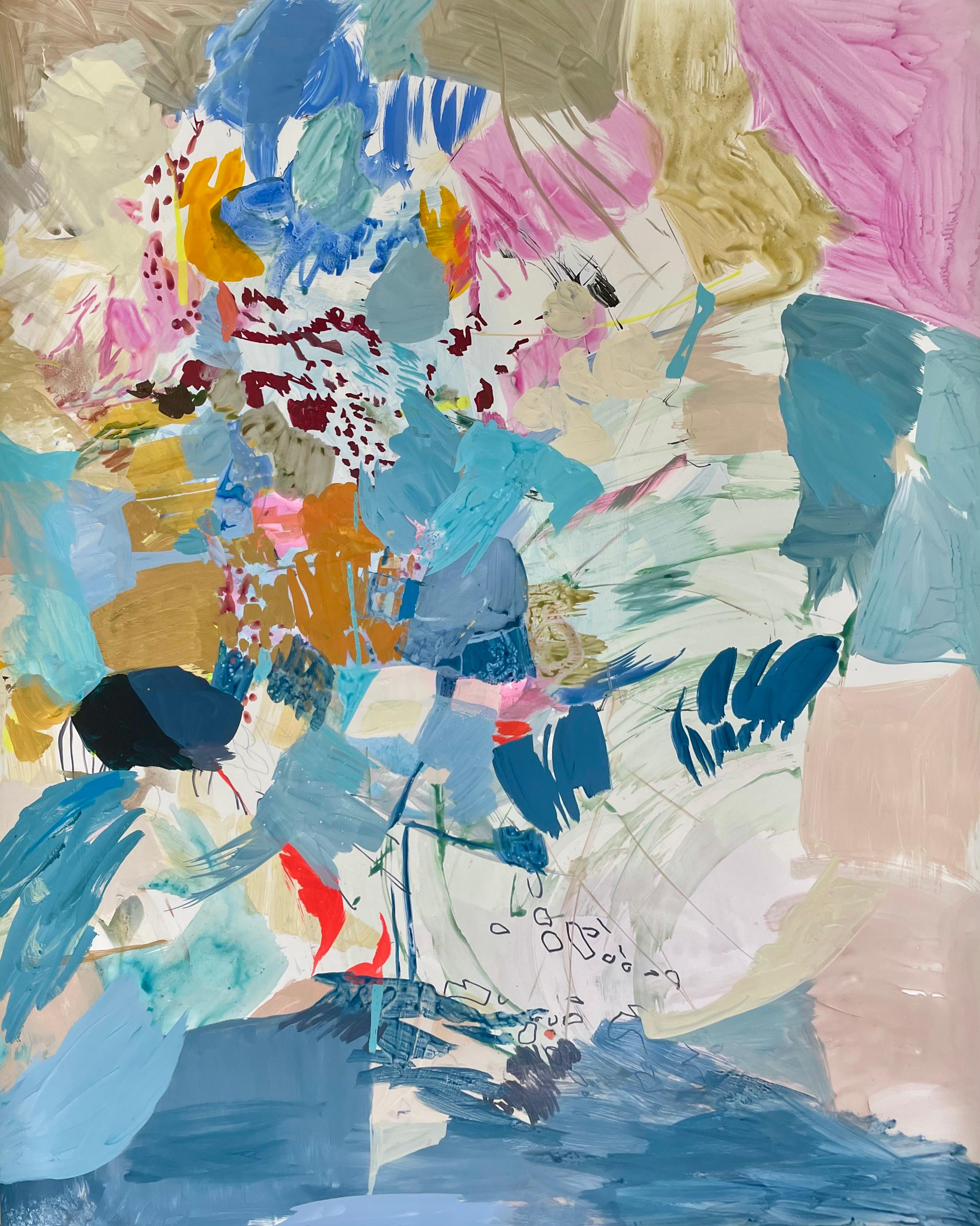 Gretchen Warsen Abstract Painting – Blumenwolken