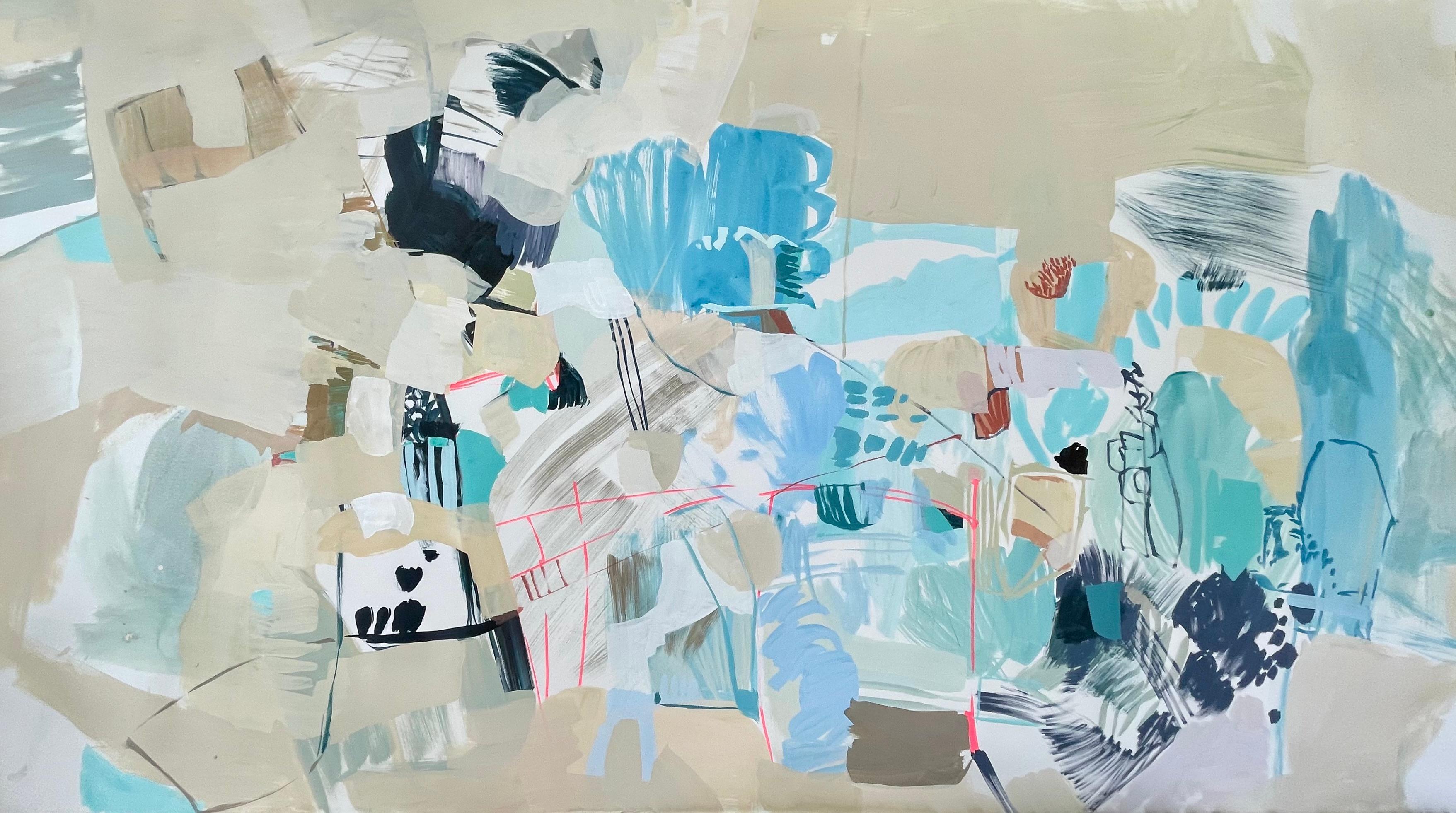 Gretchen Warsen Abstract Painting – Pools im Sand