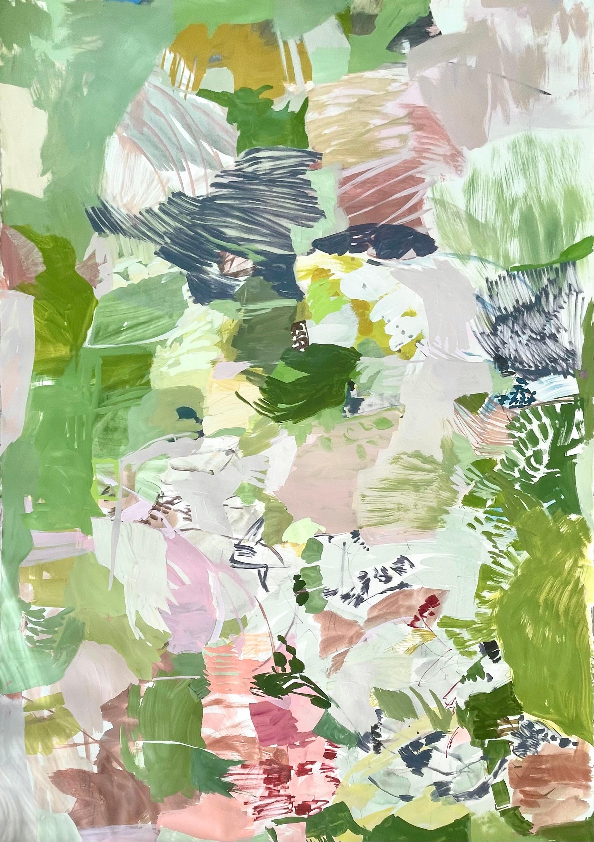 Gretchen Warsen Abstract Painting – Schildkröten und Moos