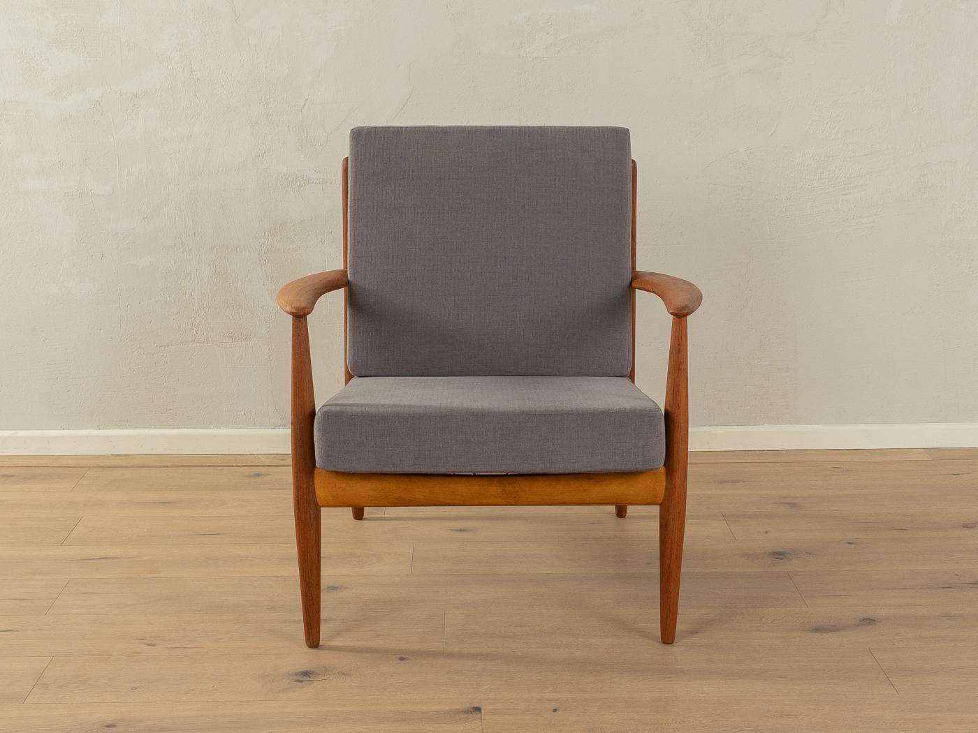 Grete Jalk 118 armchair for France & Daverkosen, 1950s In Good Condition For Sale In Neuss, NW