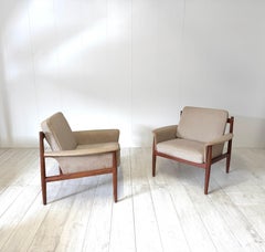 Grete Jalk, Paire de fauteuils mod. 118, prod. France & Son, années 1960