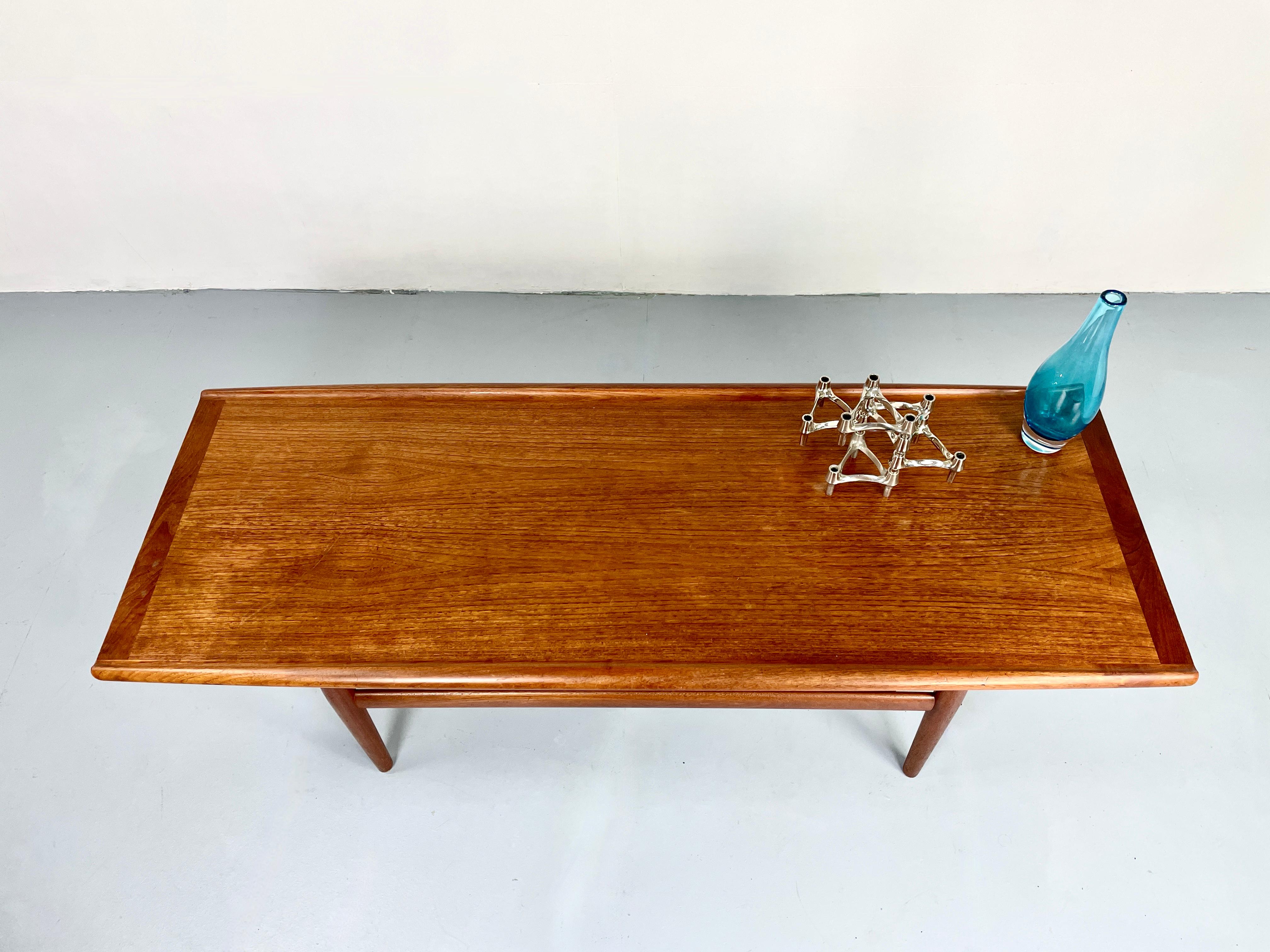 Mid-Century Modern Grete Jalk Danish Design Long Teak Table Glostrup Mobelfabrik For Sale