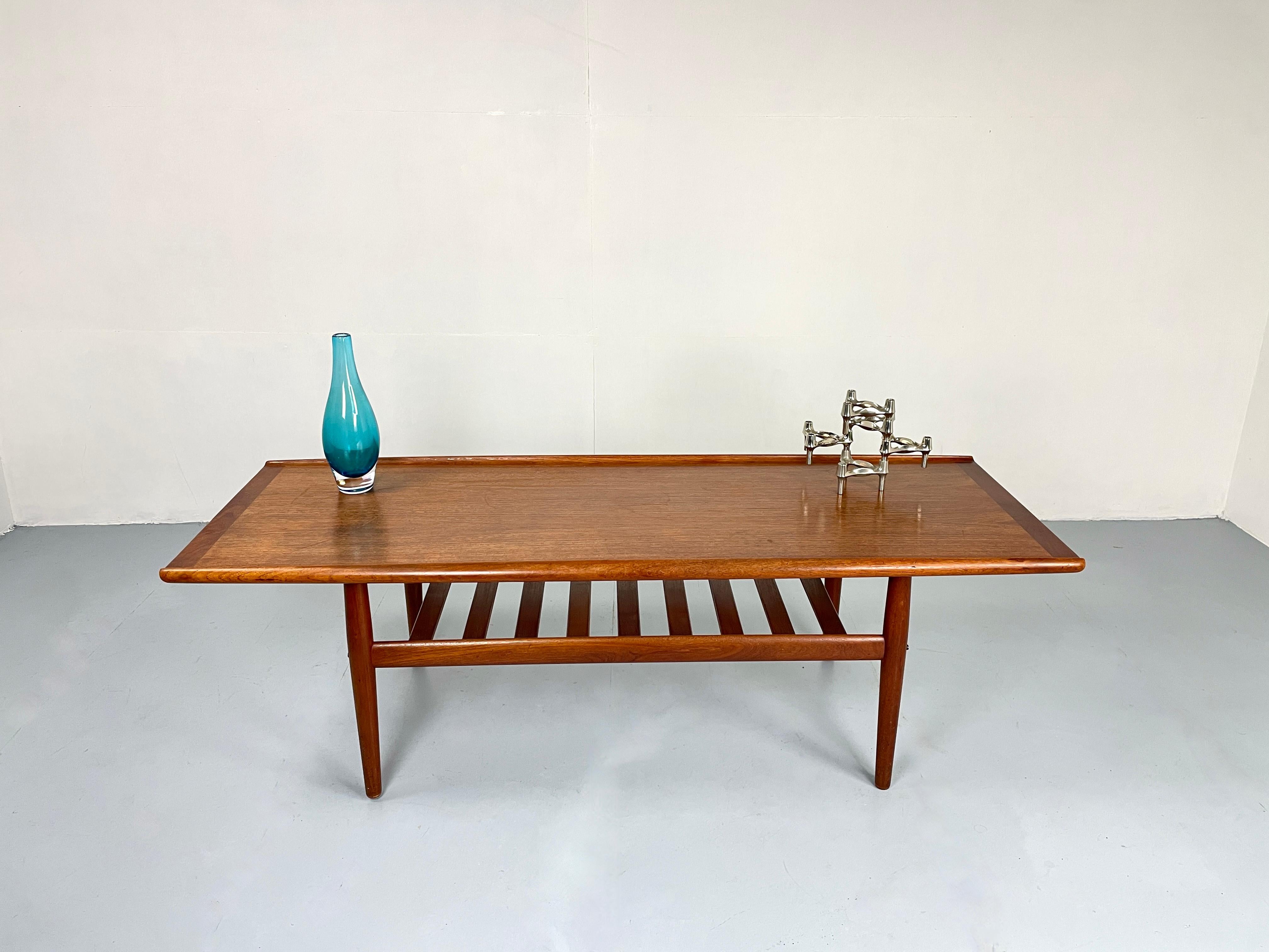 Teck Table longue en teck de conception danoise Grete Jalk de Glostrup Mobelfabrik en vente