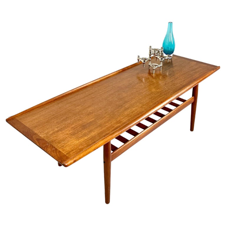 Grete Jalk Danish Design Long Teak Table Glostrup Mobelfabrik For Sale