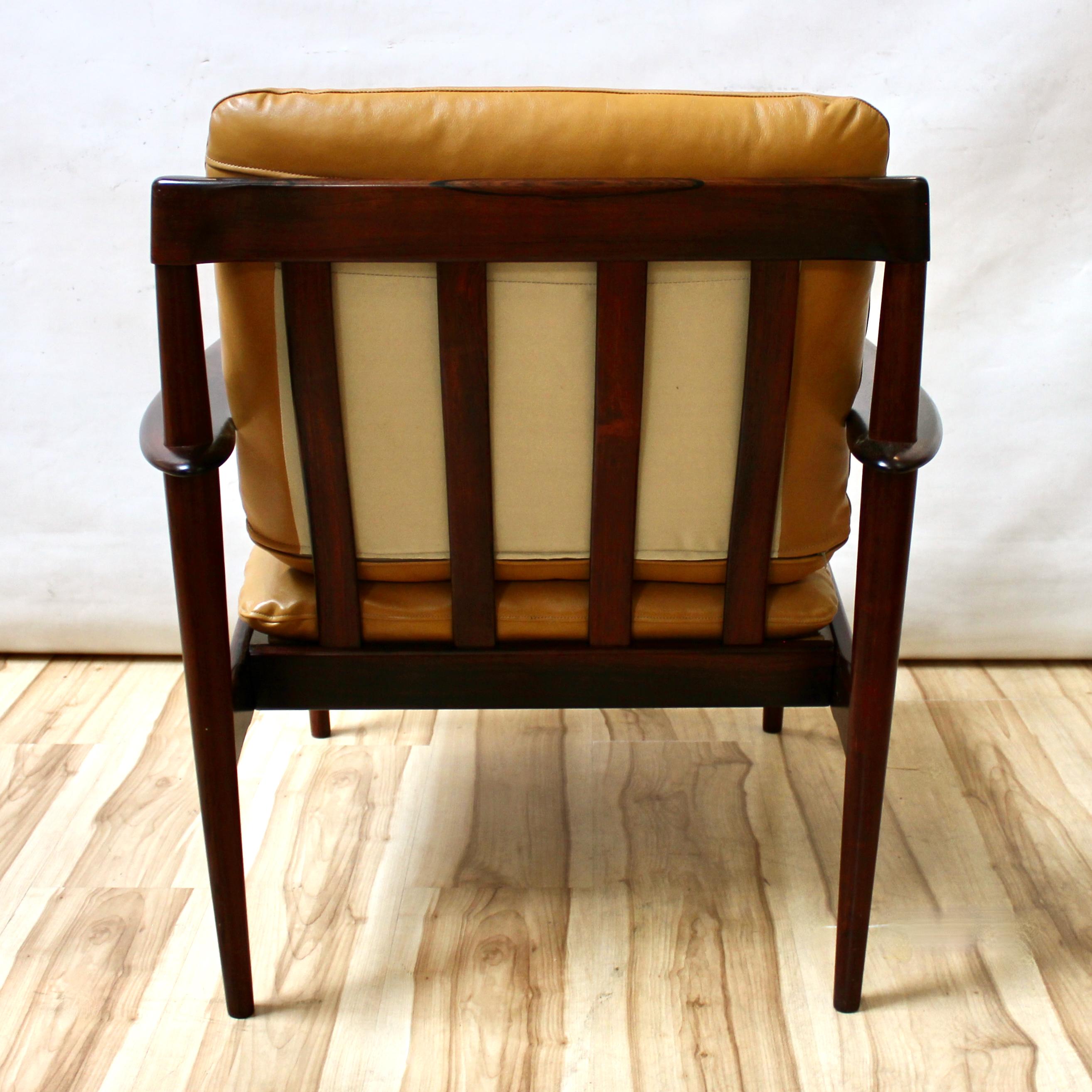 Grete Jalk Danish Modern Rosewood Model 56 Lounge Chair 4