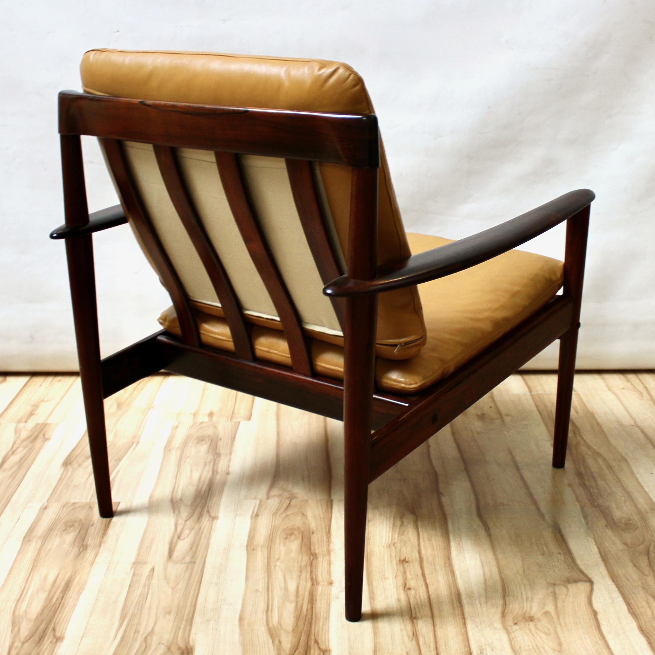 Grete Jalk Danish Modern Rosewood Model 56 Lounge Chair 2