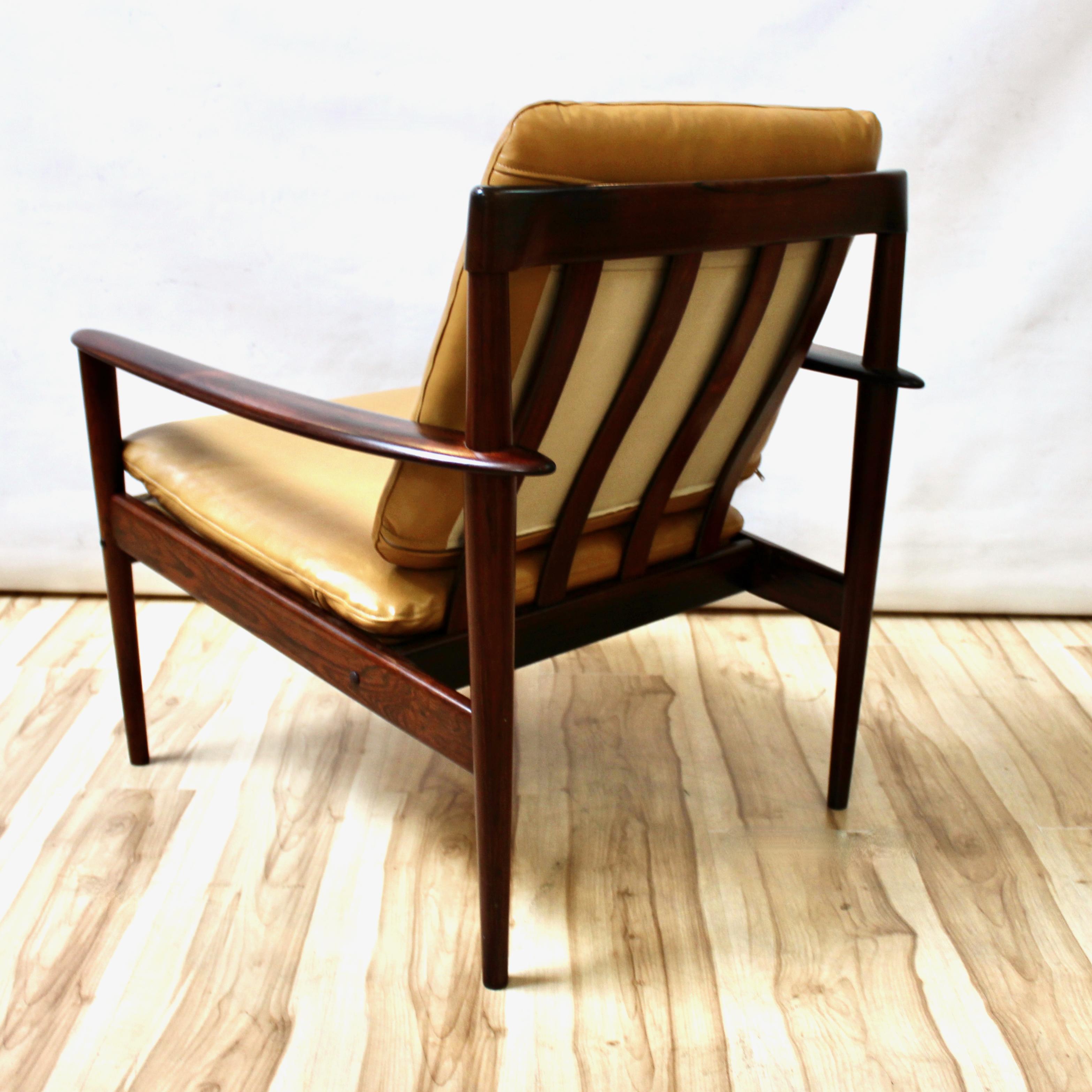 Grete Jalk Danish Modern Rosewood Model 56 Lounge Chair 3