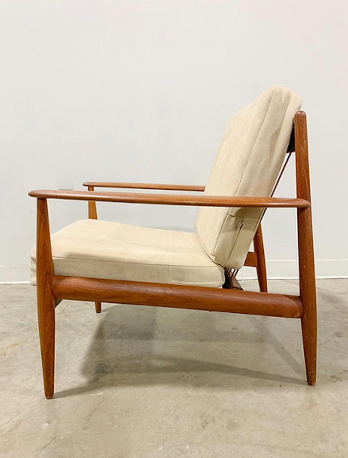 20th Century Grete Jalk Danish Modern Teak Lounge Chair