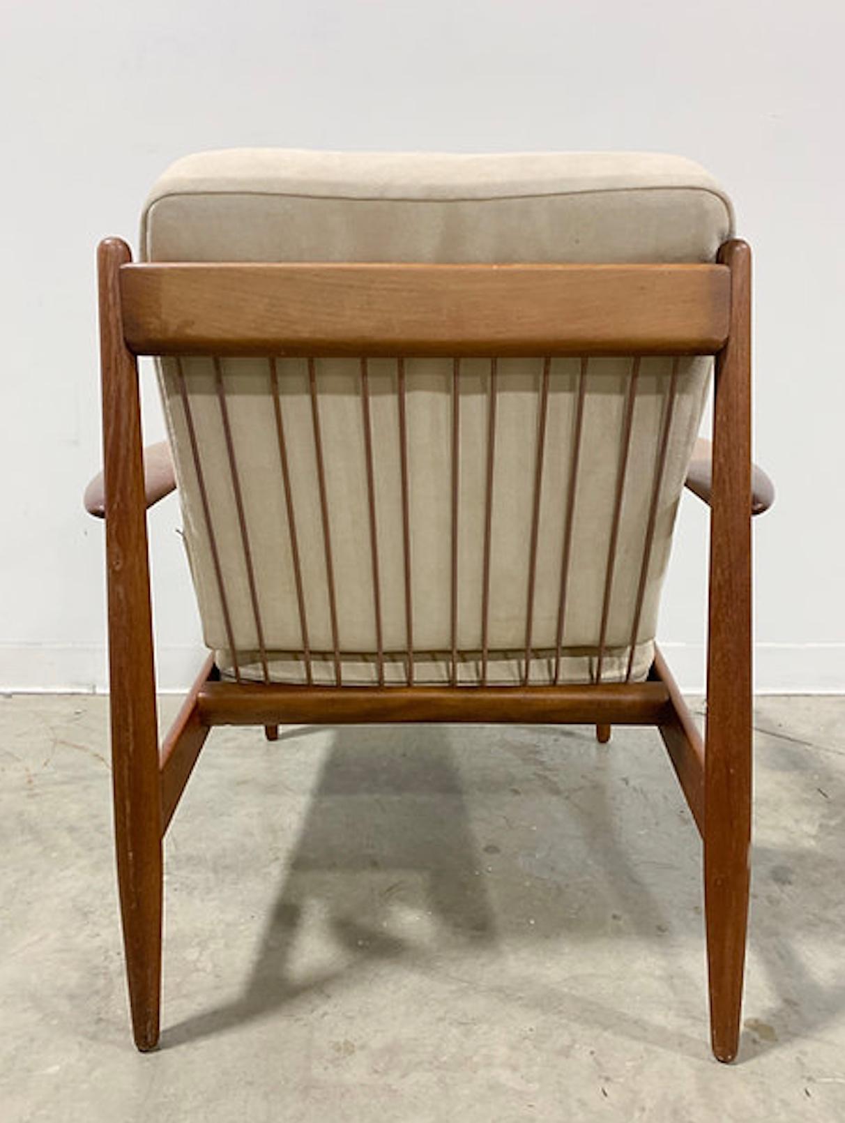 Grete Jalk Danish Modern Teak Lounge Chair 3