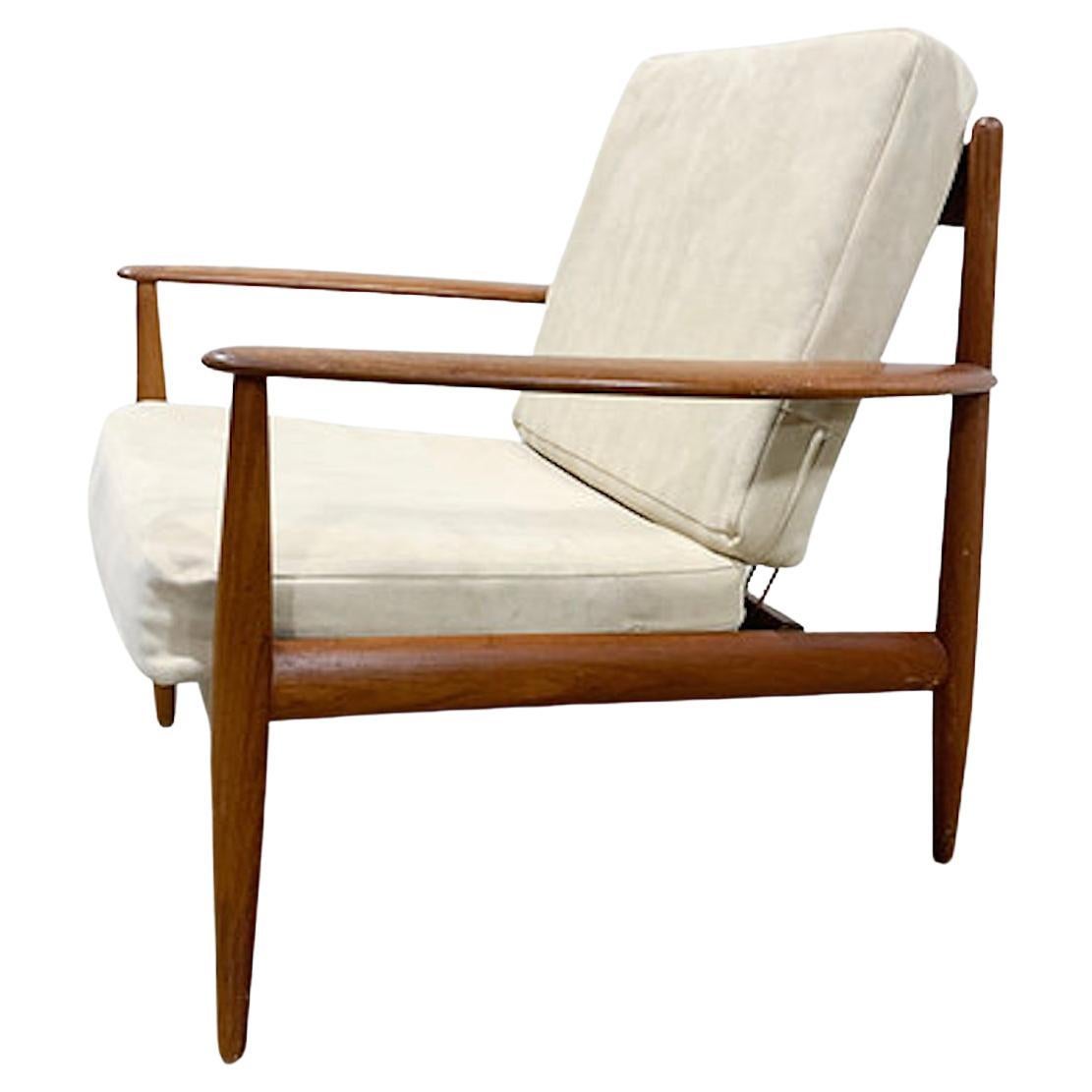Grete Jalk Danish Modern Teak Lounge Chair