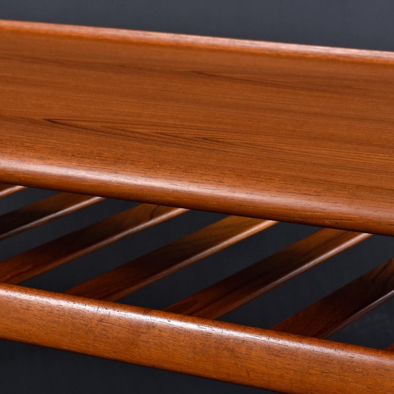 Grete's Rack Grete Jalk Danish Modern Tiered Magazine Rack Teak Surfboard Coffee ...