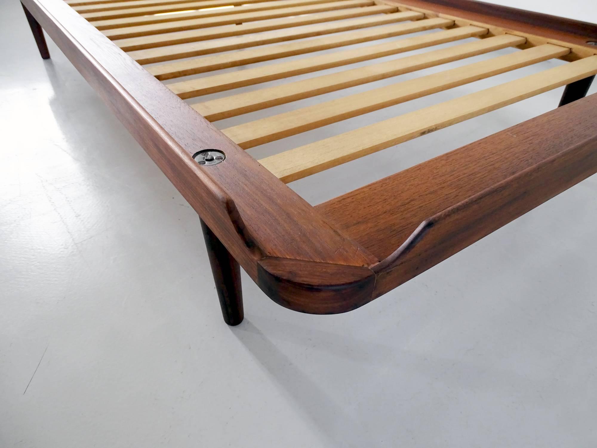 Grete Jalk Daybed in Teak and Cognac Leather for P. Jeppesen, Denmark, 1960 For Sale 3