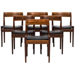 Grete Jalk Dining Chairs Model PJ-3-2 by P. Jeppesen in Denmark