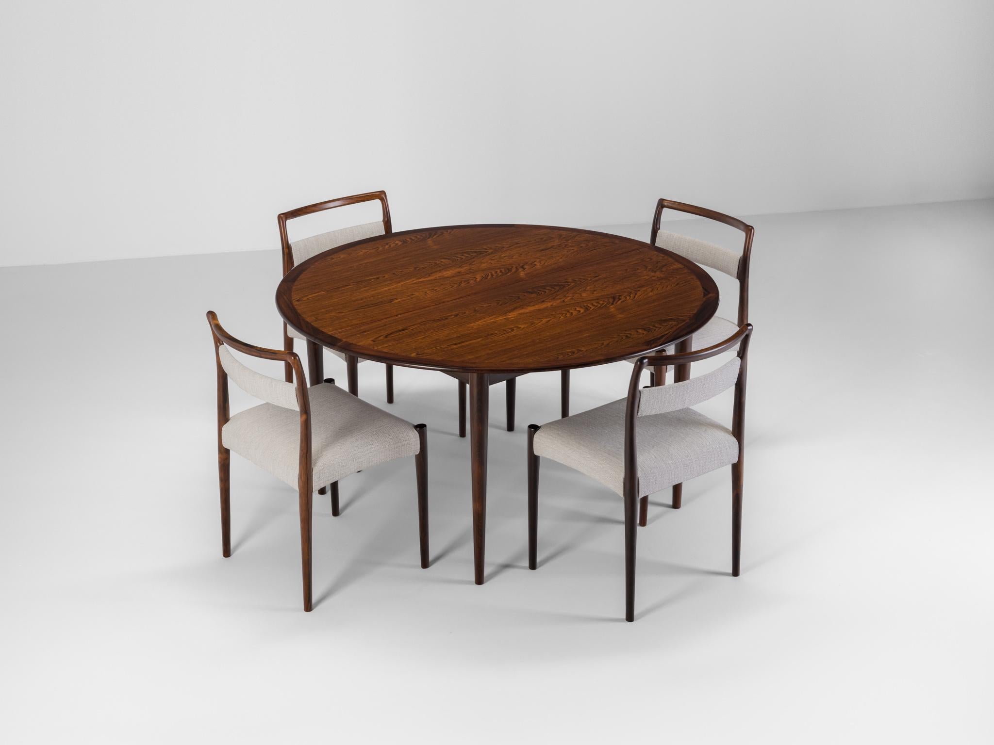 Mid-Century Modern Grete Jalk Dining Table Produced by P. Jeppesens Møbelfabrik in Denmark c1960 For Sale