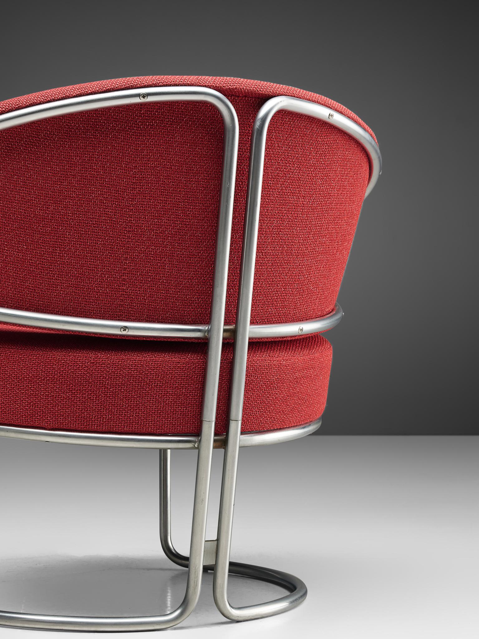 20th Century Grete Jalk Easy Chairs in Red Fabric, 1968