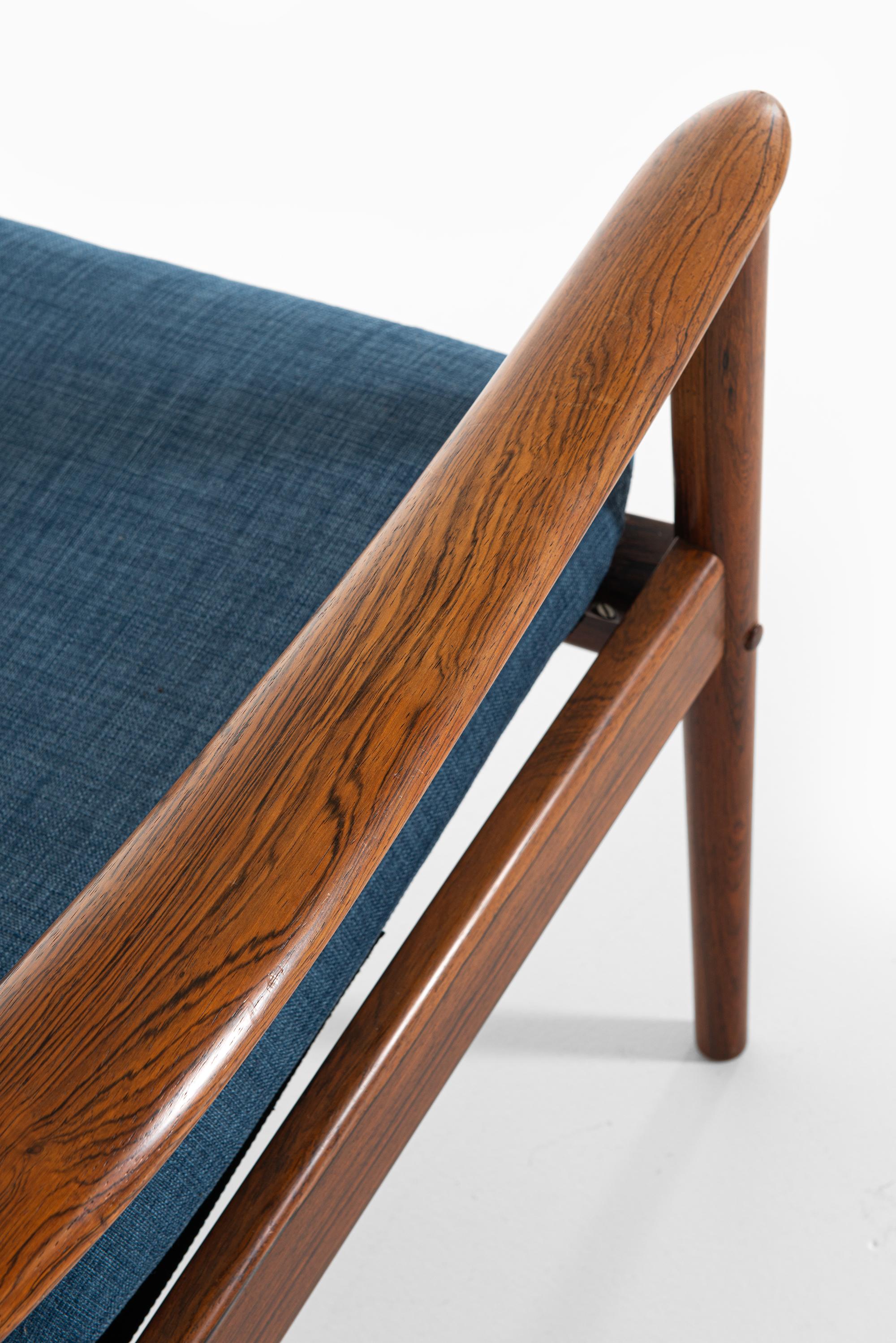 Danish Grete Jalk Easy Chairs Model 56 in Rosewood by P. Jeppesens Møbelfabrik