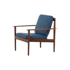 Grete Jalk Easy Chairs Model 56 in Rosewood by P. Jeppesens Møbelfabrik