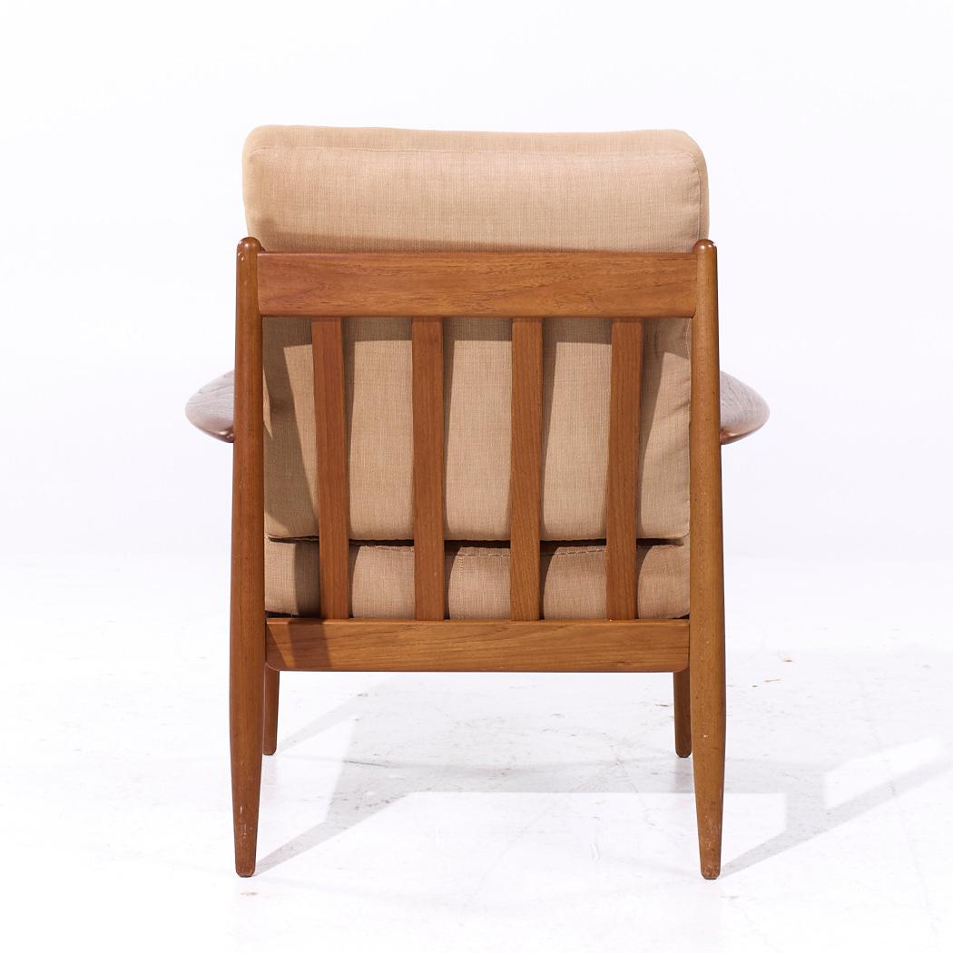 Grete Jalk for France and Son F118 Mid Century Danish Teak Lounge Chairs - Pair For Sale 2
