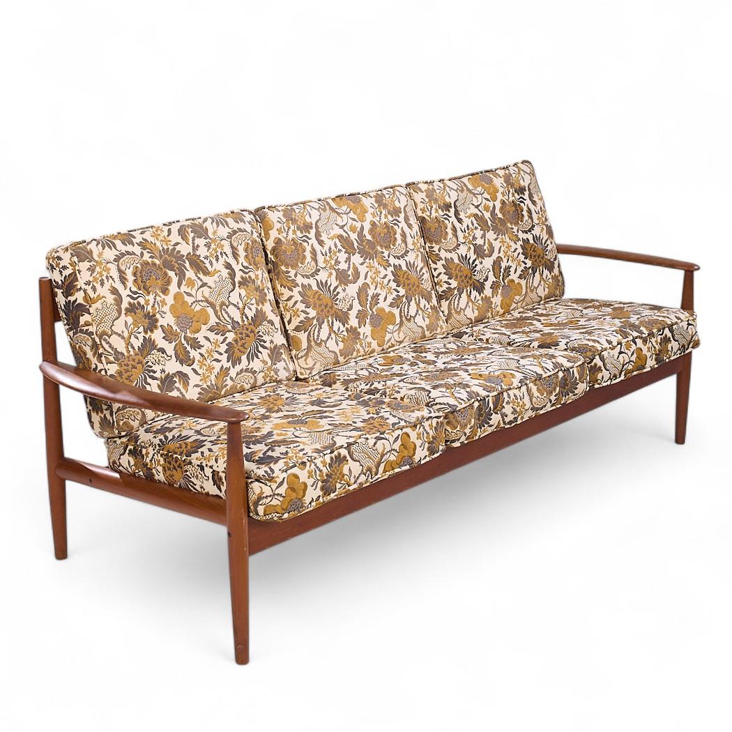 Grete Jalk for France and Son Mid Century Danish Teak Sofa For Sale 3