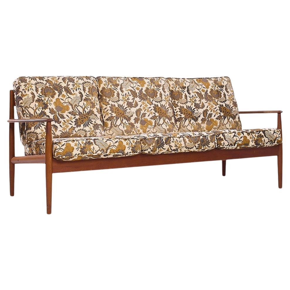Grete Jalk for France and Son Mid Century Danish Teak Sofa For Sale