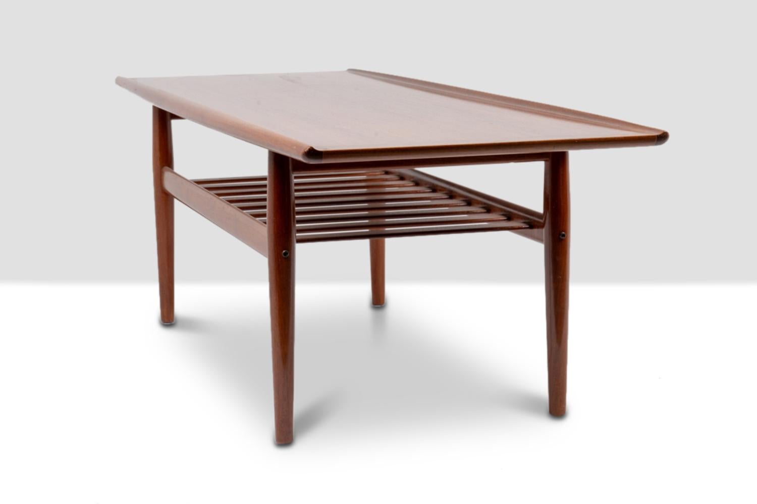 20th Century Grete Jalk for Glostrup. “GJ106” coffee table in teak. 1960s. For Sale