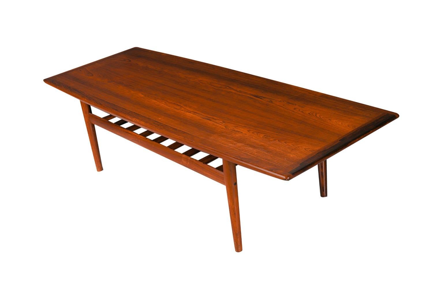 Mid-20th Century Grete Jalk for Glostrup Mid Century Danish Modern Rosewood Coffee Table For Sale
