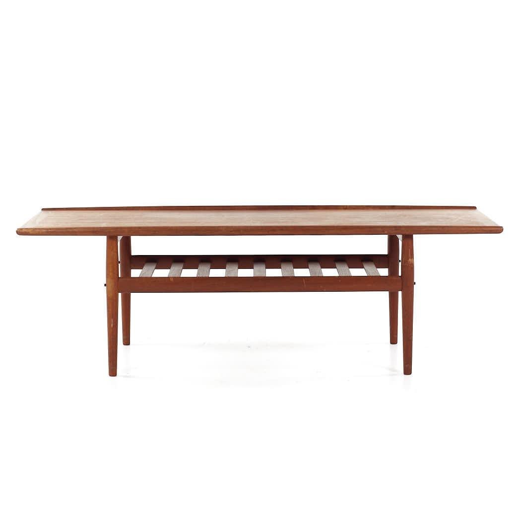 Late 20th Century Grete Jalk for Glostrup Mid Century Danish Teak Coffee Table For Sale
