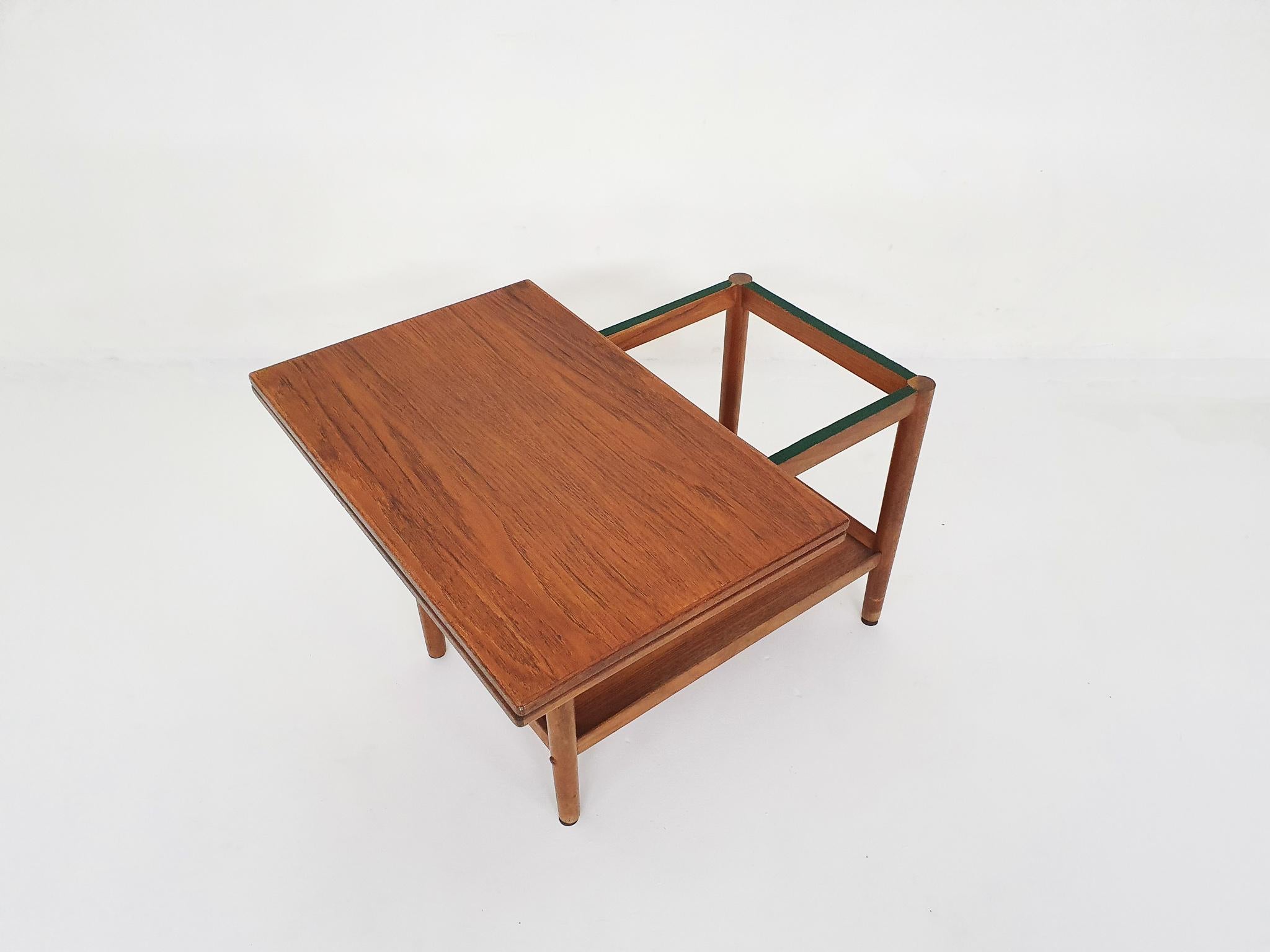 Teak Grete Jalk for Poul Jeppesen, Foldable Side Table, Denmark 1960's For Sale