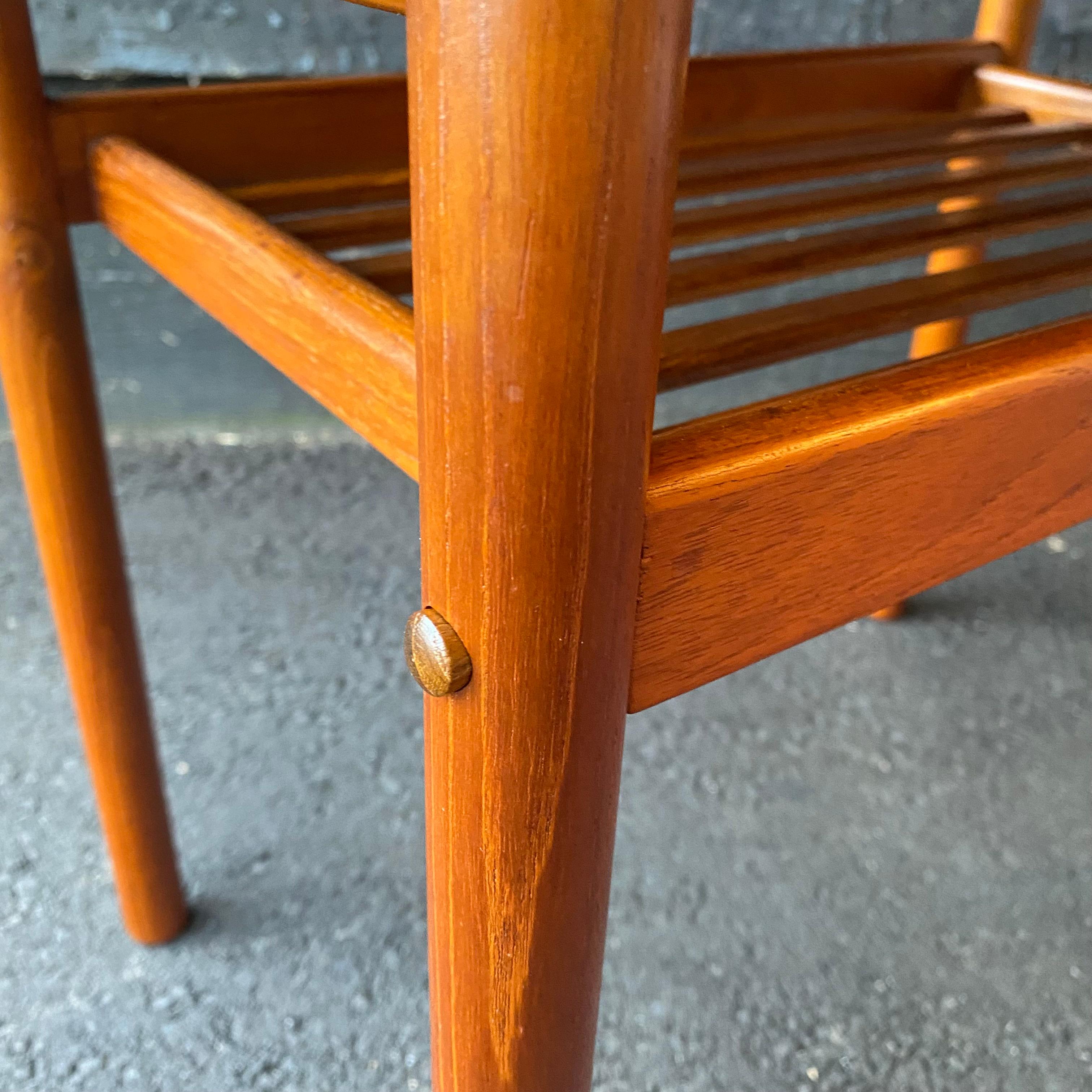 Grete Jalk for Poul Jeppesen Mid Century Danish Modern Teak Side Table In Good Condition In Munroe Falls, OH