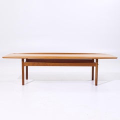 Grete Jalk for Poul Jeppesen Mid Century Danish Teak Surfboard Coffee Table