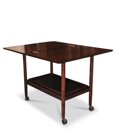 Grete Jalk For Poul Jeppesens Mobelfabrik Mid-Century Danish Rosewood Bar Cart