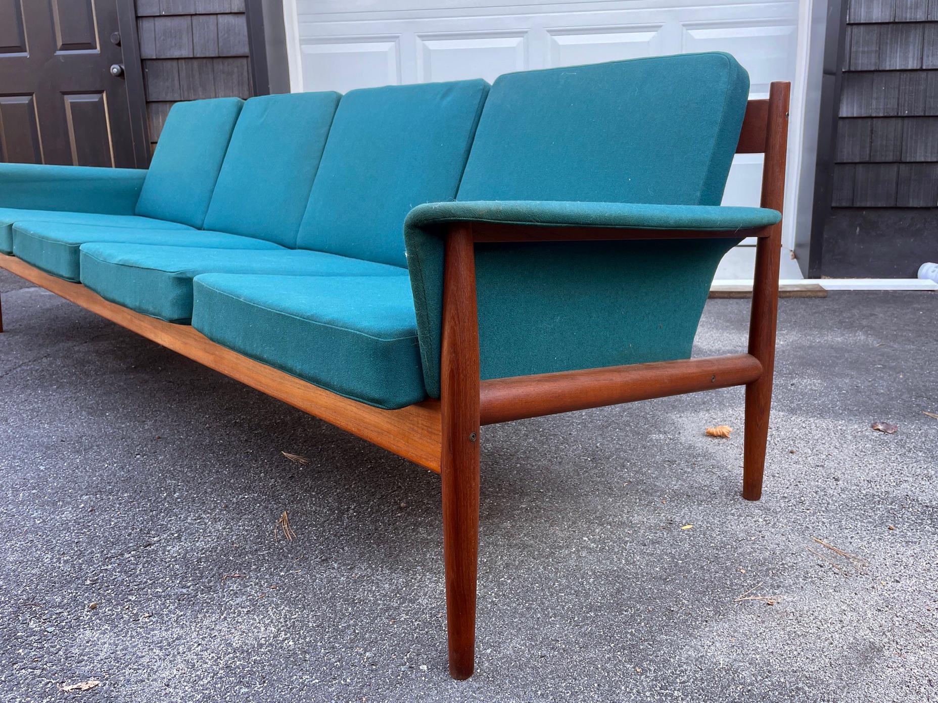 Grete Jalk France and Sons Mid-Century Teak Sofa In Good Condition In Media, PA