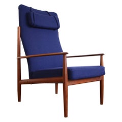 Grete Jalk High Back Lounge Chair Recently Reupholstered