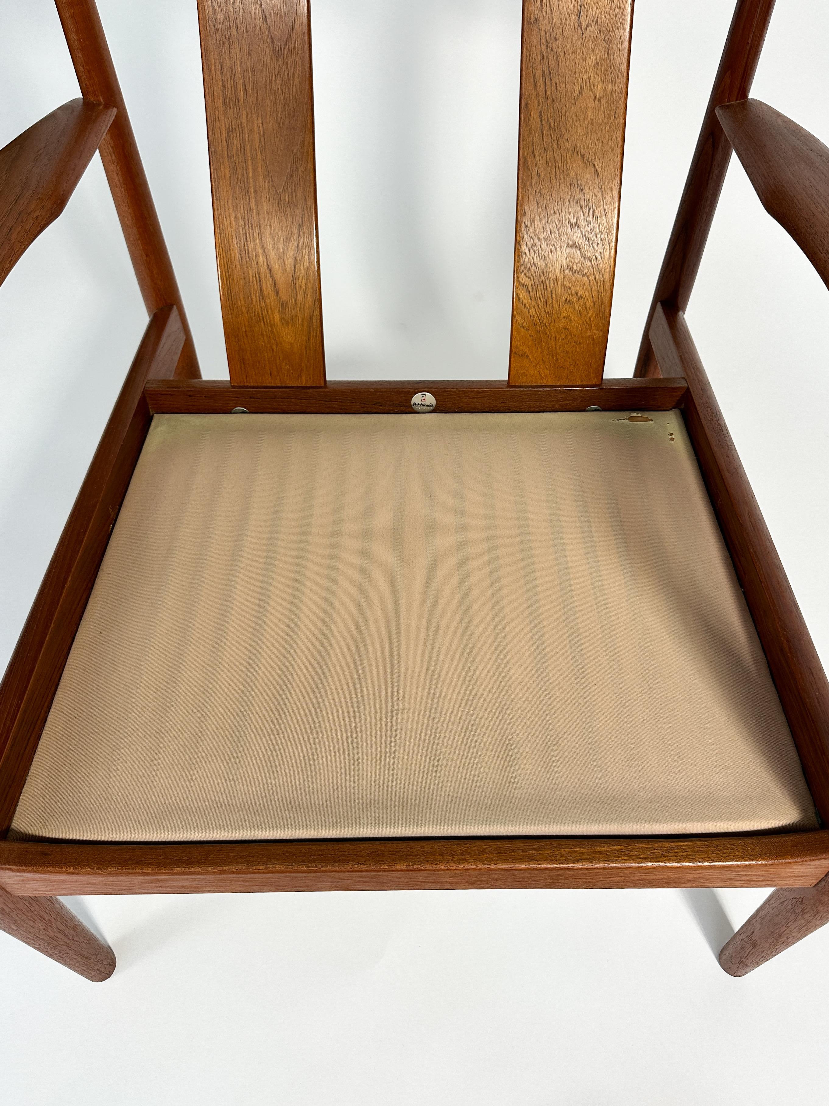 Grete Jalk Lounge Chair France & Son Teak Kvadrat Denmark 1960s For Sale 4