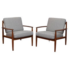 Grete Jalk Lounge Chairs for France & Son Model 128