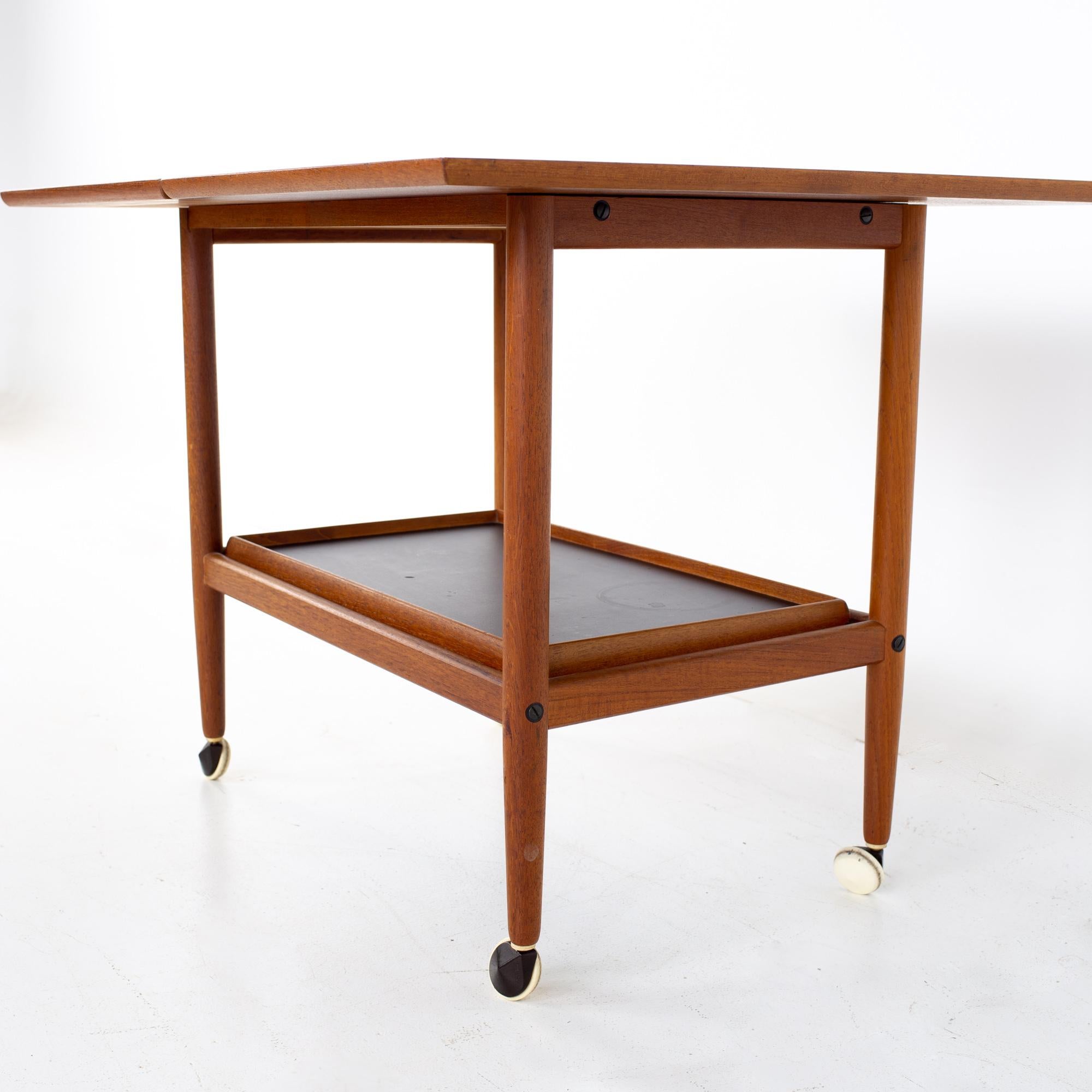 Grete Jalk Mid Century Danish Teak Bar Cart 2