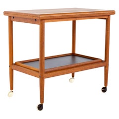 Grete Jalk Mid Century Danish Teak Bar Cart