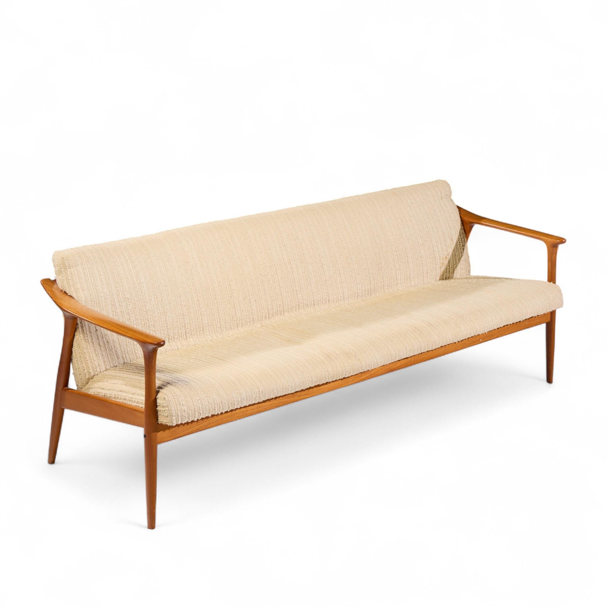Grete Jalk Mid Century Danish Teak Sofa en vente 2