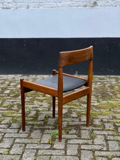 Grete Jalk, Midcentury 8 Rosewood and Leather Chairs P Jeppesens Denmark