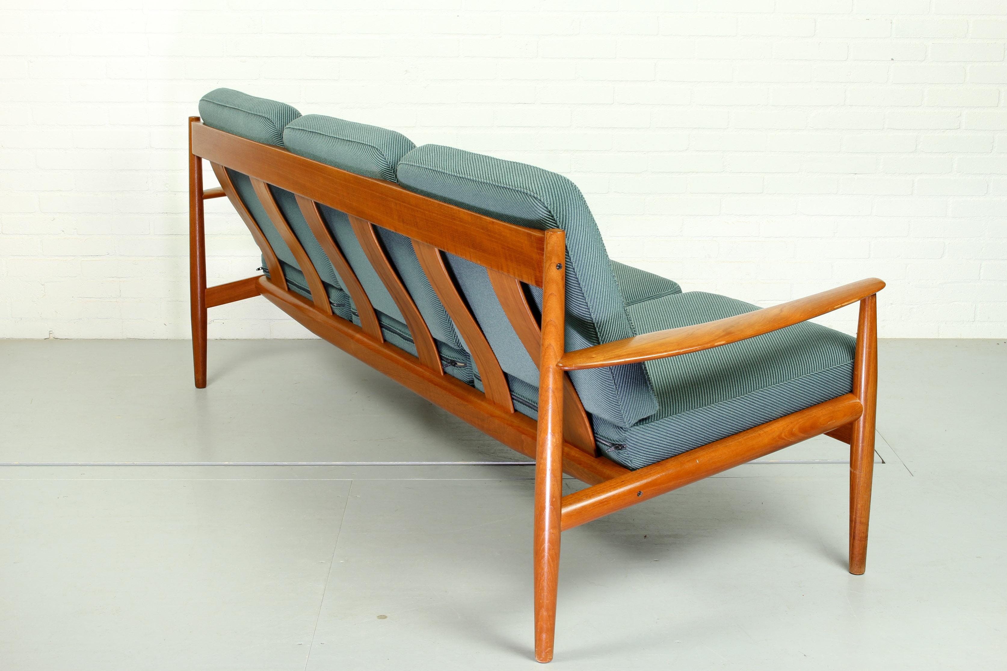 Danish Grete Jalk Model 118 Three-Seat Teak Sofa for France & Son, Denmark, 1963