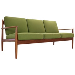 Grete Jalk Model- 118 Three-Seat Teak Sofa for France & Son, Denmark, 1963