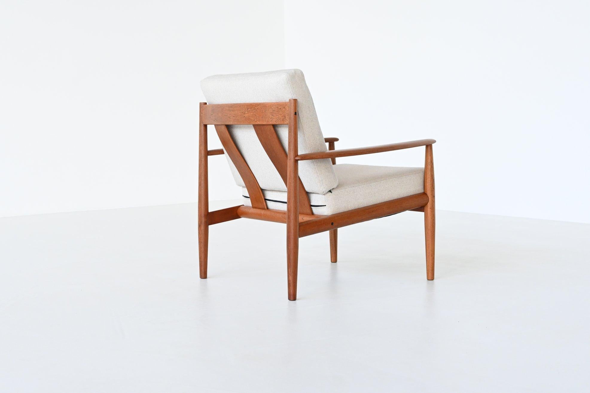 Mid-Century Modern Grete Jalk model 128 lounge chair France & Son Denmark 1960 For Sale